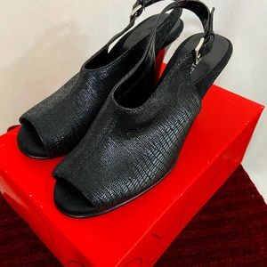 Aerosoles Black Open Toe Heels